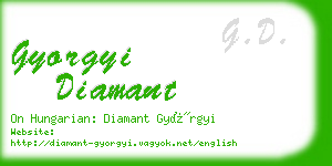 gyorgyi diamant business card